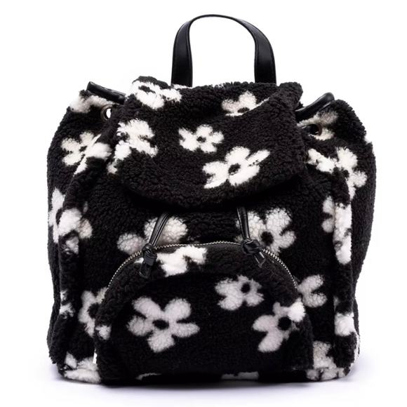 Skinnydip London Handbags - NWT MSRP$70 Skinnydip London Women's Scarlett  Flower Borg Small Backpack Black